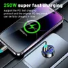 250W LED chargeur de voiture 5 ports Charge rapide PD QC3.0 USB C chargeur de téléphone de voiture Type C adaptateur dans la voiture pour iphone Samsung Huawei Xiaomi