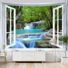 Arazzi Nordic Modern 3D Window Painting Arazzo appeso a parete Imitazione Finestra Art Home Decor Sfondo Panno