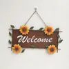 Welkom Deur Hanger Decoratie Metalen Zonnebloem Tuin Muur HangerHangende Ornamenten Home Decor Accessoires Metalen Creatieve Decoratie Outdoor Tuin Yard Decor