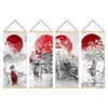 Arte de parede de estilo nórdico Imagens em tela Poster de anime japonês Rolo de madeira Pendurado Pintura Impressão Decoração para casa Sala de estar L230704