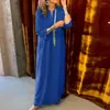 Casual Jurken V-hals Lange Jurk Stijlvolle Dames Maxi Loose Fit Enkellange Voor Zomervakantie Uitjes Dame