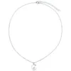 Chaînes couleur argent mode lune pendentif clavicule collier pour femmes filles Simple délicat géomérique métal cadeaux