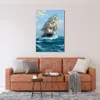 Canvas Art Reproduction Pin on Ships by Frank Vining Smith Painting Handcrafted House Decor