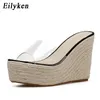 Sandały Eilyken 2023 Summer Fashion PVC Galaretki Kliny Platformy Damskie Pantofle Przypadkowi Buty Rozmiar 34 40 230711