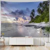 Arazzi Seascape Seawater Wall Hanging Tapestry Art Deco Coperta Tenda Hanging Home Bedroom Living Room Decor R230710