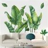 Other Decorative Stickers Nordic Green Plant Wall Stickers Home Decor Living Room Tropical Rainforest Palm Leaves Decal Wall Mural Children Room Wallpaper x0712