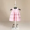 Girl's Dresses Brand Design Summer Doll Collar Baby Girls Dresses Kids ärmlös randig brittisk stil A-line Princess Dresses for GirlShkd230712