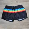 Мужские шорты Мужские спортивные беговые пляжные брюки Rainbow Swim Trunk брюки быстро сушеные движения для серфинга шорт для спортзала для мужчин 230711