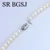 Pendant Necklaces 6-11mm Gifts for Women Graduated Round White Natural Freshwater Pearl Knot Girl Jewelry Chokers Short Necklace 18inch HKD230712