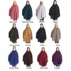 Ropa étnica grande Khiamr Overhead musulmán mujeres Hijab imprimir cabeza bufanda Niqab Nikab oración islámica Jilbab Medio Oriente Amira tirar listo