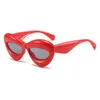 Solglasögon Personlig Cat Eye For Women European American Ins Candy Color Solglasögon Funny Geek Outdoor Beach Shopping