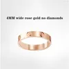 Anillos de acero inoxidable 18k oro blanco anillo de tornillo de amor clásico para hombre diseñador de joyas anillos de boda para mujer diseñador de moda diamante para mujer Anillo de pareja francés