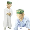 Müslüman Erkek Çocuklar Abaya Kaftan Erkekler İçin İslami Kıyafet Arapça Jubba Thobe 1-3 yaşında yürümeye başlayan çocuk Suudi Arabistan Nakamı Robes239a