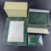 Designer watch box red dark green luxury case designer with handbag tag and paper exquisite package