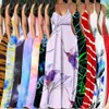 レディース ボヘミアン サスペンダー ドレス デジタル プリント付き 休暇 スタイル セクシー ロング Dress8ol8