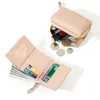 Высококачественный кожаный короткий кошелек для женщин держатель карт на молнии на молнии карманные дамы маленький кошелек бренд женский кошелек милый денежный мешок L230704