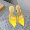 Designer Latest Stiletto sandals High quality Women Heels leather crystal diamond pendant summer sexy wedding dress shoes Sliders cambric bandage womens sandal