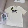 Mężczyzna kobiet projektanci t shirt luźne topy 2023 wczesna wiosna nowy klasyczny nadruk w litery 260g bawełna OS koszulka z krótkim rękawem