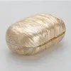 Evening Bags Pearl Acrylic Clutch Marble HandBags Egg Shape Women Bag Wedding Wallets Party Prom Purses Drop