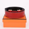 High-End Men's Belt Fashion Men's Leather Five-Color Buckle Business Women Classic Casual Women's Crafts Orange Box Wholesale