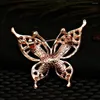 Broches 2023 mode bijoux Vintage cristal opale papillon broches broche charme femmes accessoires collier broche pour