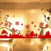 Väggklistermärken Merry Christmas Dekaler Xmas Tree Presentaskar PVC Avtagbar heminredning