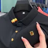 Polos pour hommes mode haut de gamme en coton mercerisé Polo à manches courtes revers haut 2023 été abeille broderie T-shirt porter M-4XL