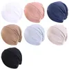 Mujeres musulmanas Cross Sleep Chemo Hat Beanie Turban Hat bufanda Cancer Chemo Beanie Cap Mujeres Hijabs Hijab Caps Head Wrap Hair