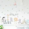 Andere dekorative Aufkleber, Cartoon-Löwe, Elefant, Blätter, Tier, Kinderzimmer, Wandaufkleber, abnehmbare DIY-Vinyl-Wandaufkleber für Kinder, Babyzimmer, Inneneinrichtung, Heimdekoration x0712