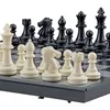 チェスゲーム 32 個磁気チェス駒木製プラスチックチェスマン底植毛布ブラックホワイトゴールドシルバースペアチェスゲームアクセサリー 230711