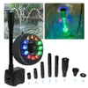 Iluminação de aquários 15W UltraQuiet bomba de água submersível com 12 luzes LED Filtro de fonte de aquário Tanque de peixes D30 230711