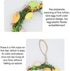 Decorative Flowers Spring Wreath - Artificial Easter Decorations With Colorful Eggs 19cm/ 7.4inch Farmhouse Window Door Hanging Decoration
