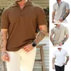 Camisetas masculinas Camiseta masculina verão secagem rápida respirável camisa casual lapela manga curta gola tops masculinos