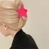 ヘッドウェアヘアアクセサリーペンタグラムY2Kファッション大規模な光沢のある5つの尖った星クリップクローアクリル酢酸サメ7cm 230801