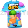 Camisetas masculinas Cool Boys Stumble Guys Game Graphic Summer Men Clothing Tops Daily Sport Short Tees Kids Anime Tshirt Parent-child Wear