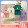 Ensembles de vêtements dessin animé ours à manches courtes ensembles de pantalons été bébé tenues enfants mode tee solide couleur shorts mince coton vêtements survêtements 230711