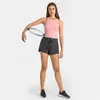 LU Women Sports Shorts Calças de ioga casuais Calças curtas com cordão cintável Calças de moletom de corrida de tecido macio Calças de treinamento fitness Gavetas com sensação de nudez