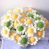 Decorative Flowers 10PCS Hand-Woven Artificial Flower Wool Crochet Boutique Yarn Textile Bouquet Finished Product Simulation Christma