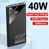 PD40W Power Bank a ricarica rapida a due vie Caricatore portatile da 20000 mAh Display digitale Batteria esterna LED per iPhone Xiaomi L230712