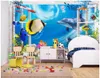 Wallpapers Custom Po Wallpaper 3d Murals For Walls 3 D Outside The Window Scenery Underwater World Kids Room Decoration