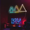 Сплайсированный светодиодный светодиод Wi -Fi Светодиодная настенная лампа Rgbic Light Bar Diy Atmosphere Night Light App Музыкальный ритм телевизор подсветка