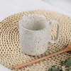 Mugs Sesame Dot Ceramic Mug Coffee Cup Creative Cute Ice Coffee Cup Espresso Mug Cups For Water Porcelain Kitchen Drinkware R230712