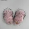 Slippers Faux Fur Slippers House Furry Slides Home Summer Women Shoes Fluffy Plush Ladies Sandals Flip Flops Flat Outdoor Mule Big Size T230712