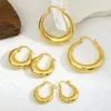 Hoop Earrings AENSOA 25mm 30mm 40mm 316L Stainless Steel Circle For Women Classic Small Gold Color Earring Jewelry Accessories