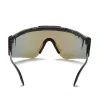 2024 Original Pits VIPERS Sport Google TR90 Lunettes de soleil polarisées pour hommes / femmes Lunettes coupe-vent en plein air 100% UV Lentille miroir cadeau3i