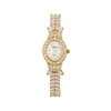 watch-35 xuping bijoux Personnalisé Royal Élégant Luxe Dubaï 24K Plaqué Or Full Diamond Montre Femme