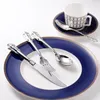 Dinnerware Sets 4PC Luxury Cutlery Set 304 Stainless Steel Flatware Tableware Silverware Table Fork Knife And Spoon Drop