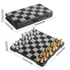 Games Chess Games Portable Travel Magnetic Plastic Chess Board Foldade bordspel Set Hållbart internationellt schackspel Set Kids Educatio