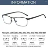 Sonnenbrille 0 -0,5 -1,0 bis -6 Metall-Vollrahmen-Blaulicht-blockierende Myopie-Brille für Studenten mit Grad-Quadrat-Lesebrille