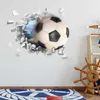 Other Decorative Stickers 3d football Soccer wall stickers for kids rooms Children bedroom wall decals boys room decoration gift x0712